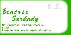 beatrix sarkady business card